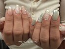 グリーン×レースネイル