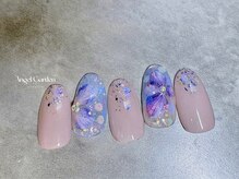 エンジェルガーデンネイル 池袋店(Angelgarden nail)/キラキラアジサイネイル