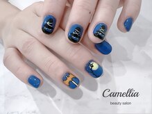 カメリア(Camellia)/手描き/ハンドネイル/フィルイン