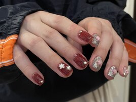 赤フラッシュネイル