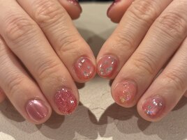 ぷるぷるピンクネイル