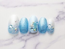 キラキラ海ネイル初回￥7500