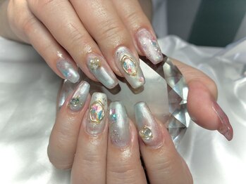 アールケーネイル 中野坂上(RK nail)/マググラデ　シェル　ミラー
