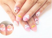 ネイルコレクション ベビーピンク(Baby Pink)/ジェル定額￥9990/３Ｄくま