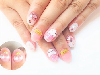 ネイルコレクション ベビーピンク(Baby Pink)/ジェル定額¥9990/3Dくま