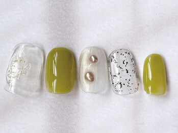 アイネイルズ 梅田店(I nails)/クリアニュアンスグリーン