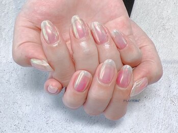 ネイルアンドアイラッシュ プルトン(Nail＆Eyelash PLUTON)/うるうるミラーネイル