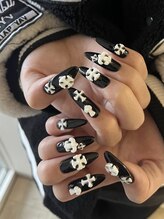 ネイルサロン ネイルシー(NaiL.C)/長さだし＋ワンカラー＋パーツ