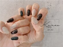 カノアネイルプレイス(KANOA nail place)/韓国風バイカラーデザイン
