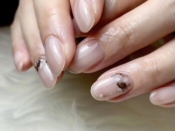 モーブな秋ネイル