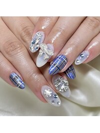 青☆クリスマスネイル