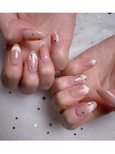 サムズアップネイル(thumbs up nail)/チークマグネットグラデーション