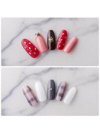 バレンタインネイル