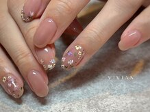 ヴィヴィアン ネイル(Vivian nail)/フラワー　手書きアート
