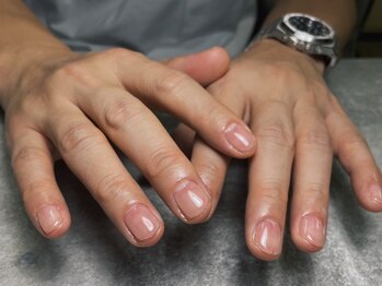オムネイル 渋谷(HOMME NAIL)/クリアジェルネイル ¥4.400