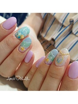 アモ ネイル(Amo NAIL)/水面ネイル