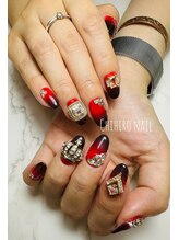 チヒロネイル/ビジューでキラキラネイル