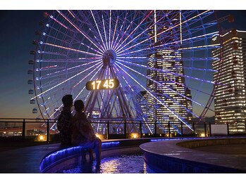 横浜みなとみらい万葉倶楽部/★自慢の夜景★展望足湯庭園