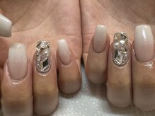 エムエイチネイル(MH_Nail)/グラデーション／ビジューネイル