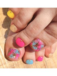 春のフットネイル