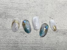 ソウ 西梅田店(Sou)/ニュアンス大理石風ネイル