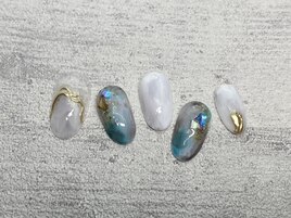 ニュアンス大理石風ネイル