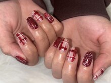 セレクト(Select)/ボルドーチェックネイル