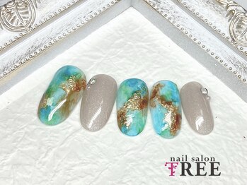 ネイルサロン トゥリー(TREE)/ターコイズ・ネイル!