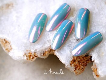 エーネイルズ 心斎橋(A.nails)/ミラーネイル