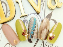 ネイルサロン ディーバ ギンザ(Nail salon Diva GINZA)/ピーコック×グリーン￥9500
