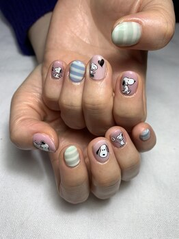 ユージューネイルルーム(UJU nail room)/スヌーピーネイル