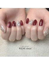 リッシュ ドゥ(RICHE deux)/ボルドービジューネイル