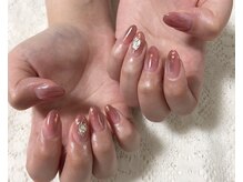 モグネイル(Mogunail)/大人ピンクミラーネイル