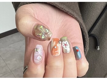 ダブリューアイラッシュ 中野(W.eyelash)/デザインネイル（両手同じ）