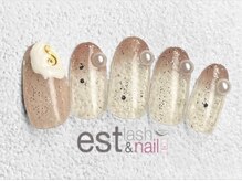 エストラッシュアンドネイル 銀座店(est lash&nail)/クリアシーリングスタンプネイル