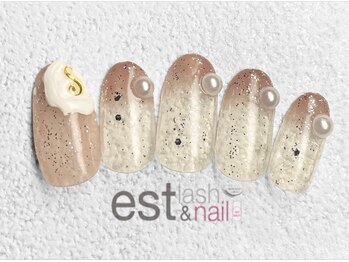 エストラッシュアンドネイル 銀座店(est lash&nail)/クリアシーリングスタンプネイル