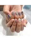 紫陽花ネイル