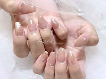 アルシーア(Althea)の写真/洗練された美フォルムネイルで見惚れる手元に♪毎月変わるデザインはブログをcheck♪定額ネイル¥4980～！