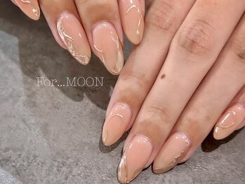 フォームーンネイル(For...Moon nail)の写真/【阪神西宮駅すぐ♪】シンプルだからこそ美フォルムを♪自店オフ無料＋丁寧なケア♪フェイルイン対応◎