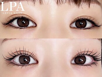 レピア 高槻店の写真/[韓国式眉毛パーマ&WAX+韓国式まつげパーマ]ペタッとしないふんわり眉は正規韓国式ならでは◎韓国美人に