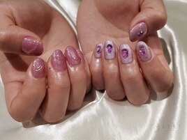【パラジェル】ちぐはぐネイル