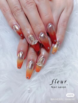 フルール(fleur)/ミラー＋グラデネイル