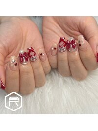 バレンタインネイル