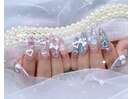 ゆめかわ リボン 夏ネイル
