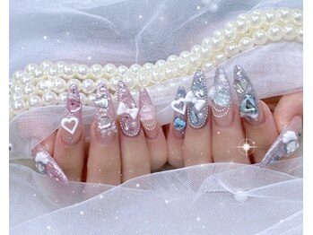 ネイル アリーズ セカンド(nail Allies 2nd)/ゆめかわ リボン 夏ネイル