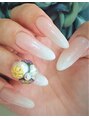 レイラ ネイルサロンアンドスクール(Leyla nailsalon&school) ロング長さ出しにビジュー♪