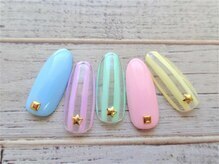 ブランロール 中目黒店(Blanl'or)/クリアストライプネイル