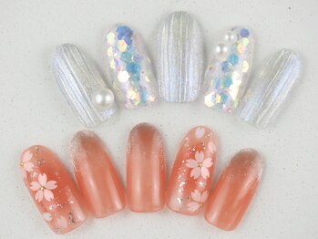 フィカスディボタニカ(FICUS di botanica)/さくらネイル☆キラキラホロ