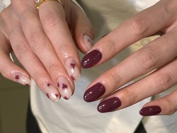フィロンネイル 本町店(filonnail)の写真/周りに褒められるニュアンスデザイン多数。毎月フォトギャラ更新中*細部の質感/奥行きにこだわるアートを。