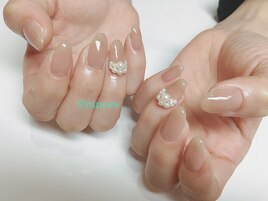 ワンカラー　パール×スタッズ